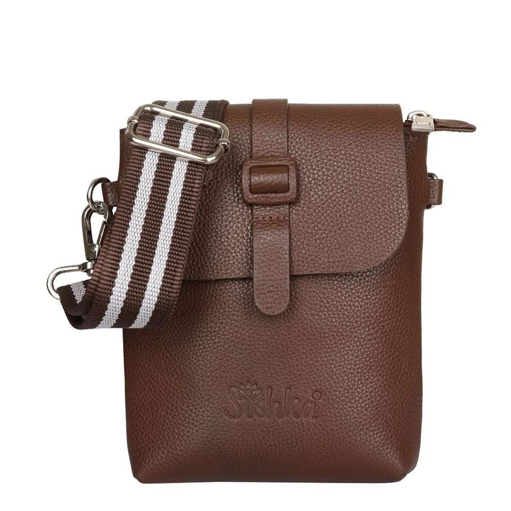 Leather Messenger Bag for Men & Women –Brown Crossbody Shoulder Bag, Side Sling
